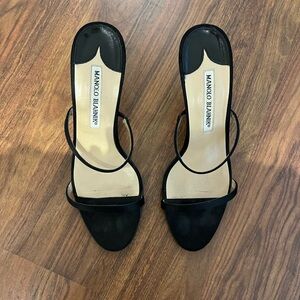 Manolo Blahnik black heeled sandals